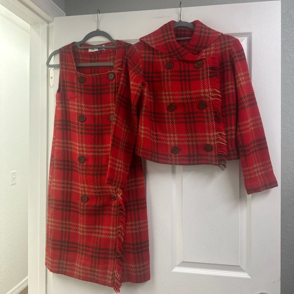Red Plaid 3 Piece Set - Picture 2 of 12